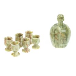 Коньячный набор из оникса в футляре (5х7) — 