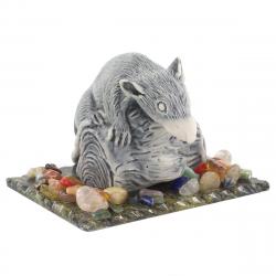 Сувенир из мрамолита &quot;Крыса на бревне&quot; — 