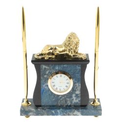 Настольные часы &quot;Лев&quot; из лазурита — 