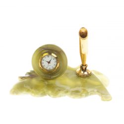 Письменный мини-набор &quot;Лист&quot; из оникса 12,5х7,5х19,5 см (3х5) — 