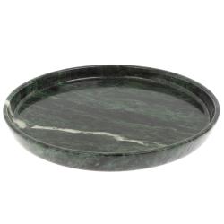 Каменный поднос из змеевика 24х24х2,5 см — 