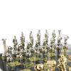 Шахматы "Атлас" доска 44х44 см змеевик фигуры металлические фото 3 — 