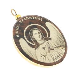 Брелок-кулон оберег &quot;Ангел Хранитель&quot; камень обсидиан — 