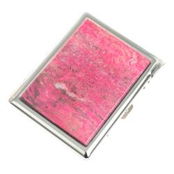 Портсигар на 10 сигарет с зажигалкой камень родонит — 