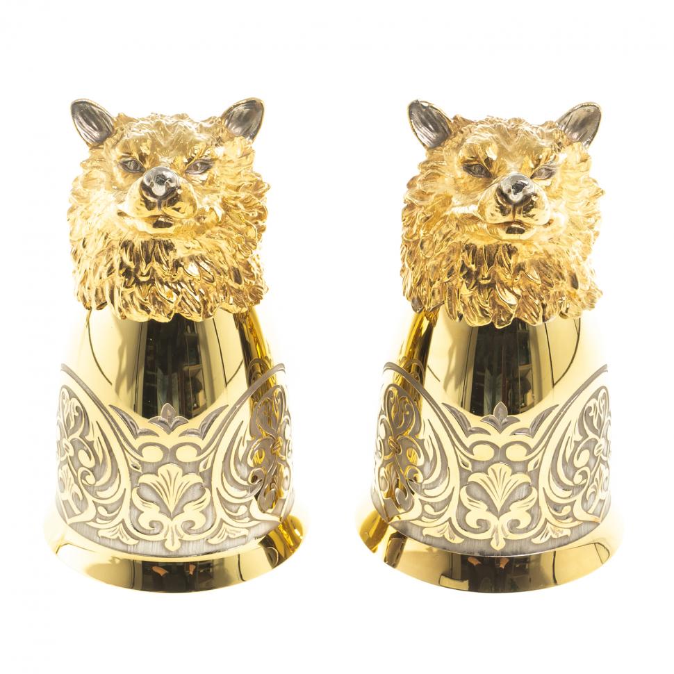 Стопки перевертыши "Волк" 70 мл 2 шт Златоуст фото 1 — 