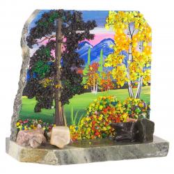 Сувенир &quot;Скала&quot; с осенним рисунком — 