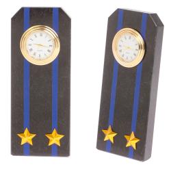 Часы &quot;Погон подполковник Авиации ВМФ&quot; из змеевика — 