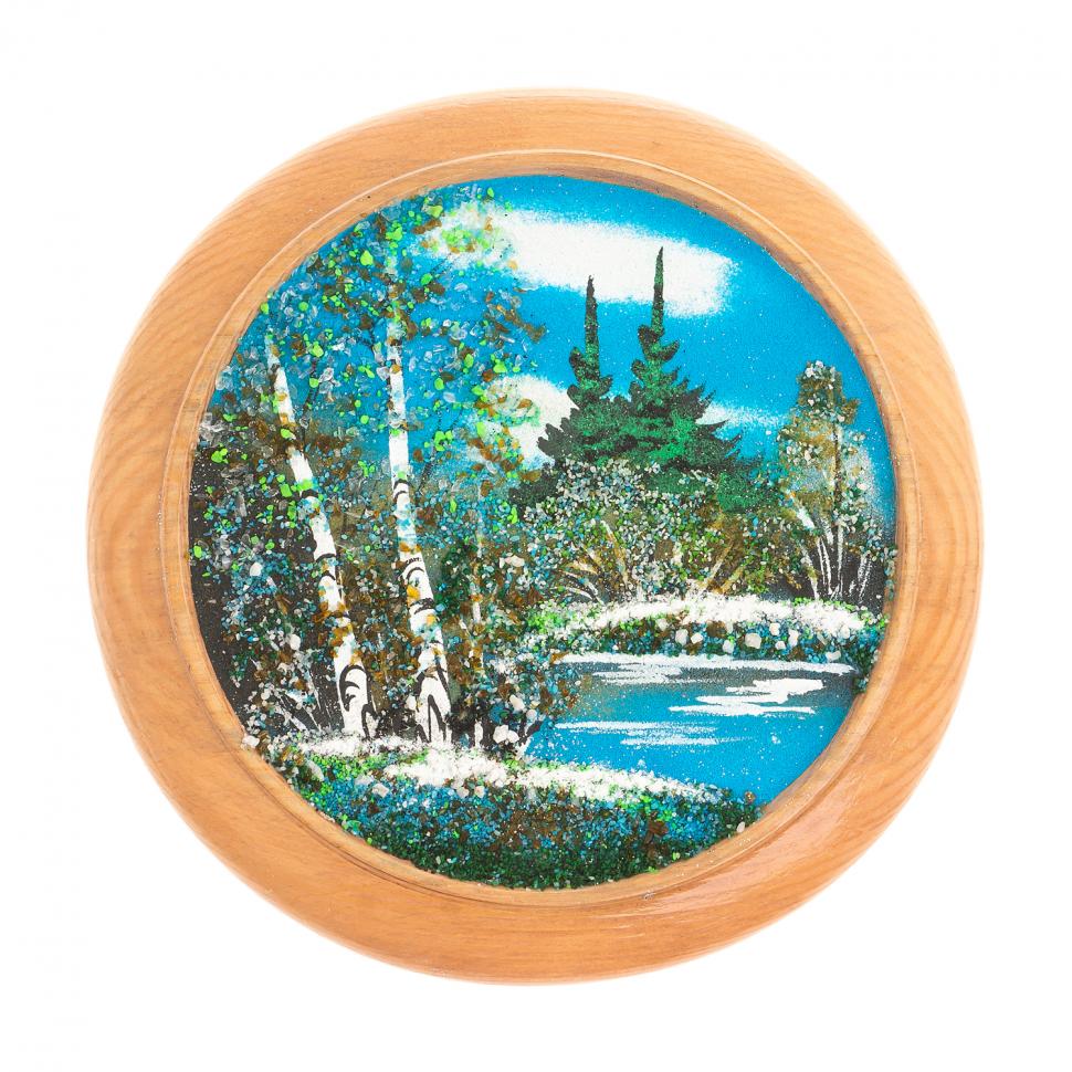 Тарелка декоративная "Весна" 20 см каменная крошка фото 1 — 