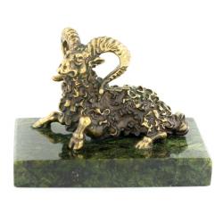 Сувенир статуэтка знак зодиака &quot;Овен&quot; бронза камень — 