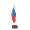 Флагшток настольный с флагом России из черного обсидиана фото 3 — 