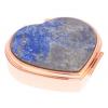 Таблетница "Сердце" на 3 отделения камень лазурит афганский цвет красное золото фото 1 — 