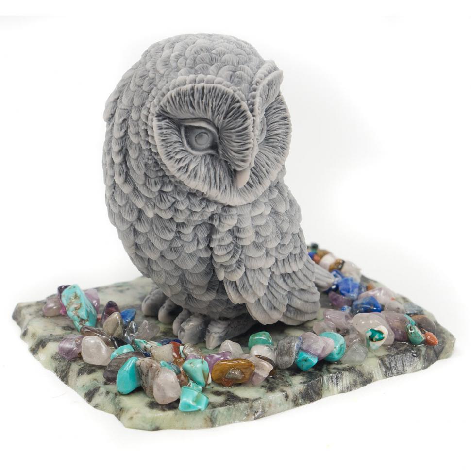 Сувенир из мрамолита "Сова" фото 1 — 