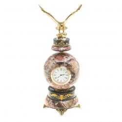 Настольные часы &quot;Орел&quot; из бронзы и камня креноид — 