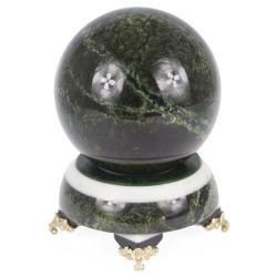 Шар из темного змеевика Антистресс 10 см — 