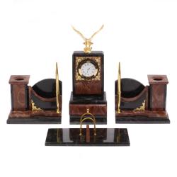 Настольный прибор &quot;Горный орел&quot; камень лемезит змеевик — 