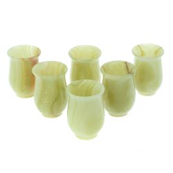 Набор стопок из оникса 6 штук в картонной коробке 40 мл 5х6,5 см (2х3) — 