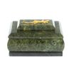 Шкатулка прямоугольная с ящерицей из змеевика 10,5х6,5х6 см фото 2 — 