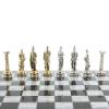 Шахматы "Атлас" доска 44х44 см из мрамора фигуры металлические фото 5 — 