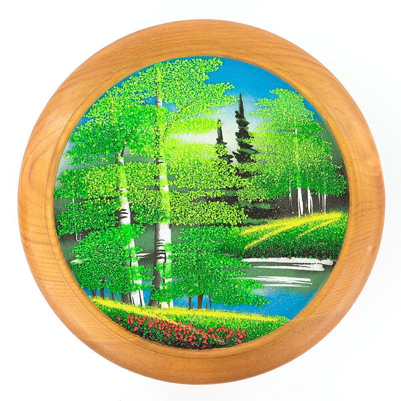 Тарелка декоративная "Лето" 25 см каменная крошка фото 1 — 