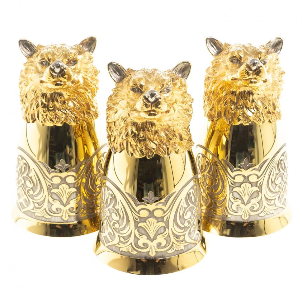 Стопки перевертыши "Волк" 60 мл 3 шт Златоуст фото 1 — 