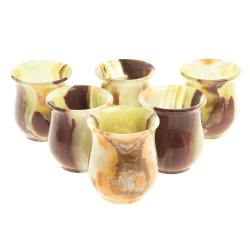 Набор стаканов из оникса 6х7 см 110 мл 6 шт в коробке (2,5х3) — 