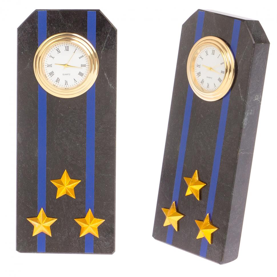 Часы "Погон полковник Авиации ВМФ" из змеевика фото 1 — 