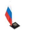 Флагшток "Герб РФ" из черного обсидиана 9х9х32 см фото 1 &mdash; 