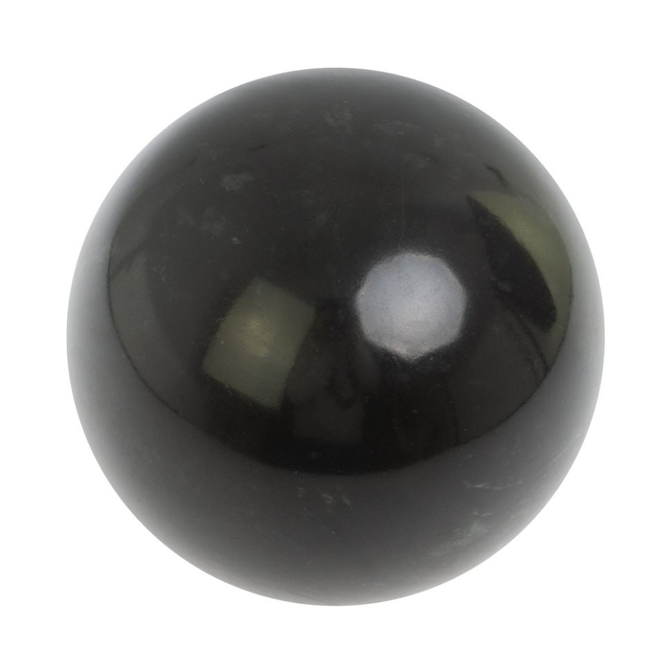 Шар из черного змеевика диаметром 11 см фото 1 — 