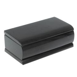 Шкатулка &quot;Купюра&quot; из черного змеевика 18х9х6,5 см — 