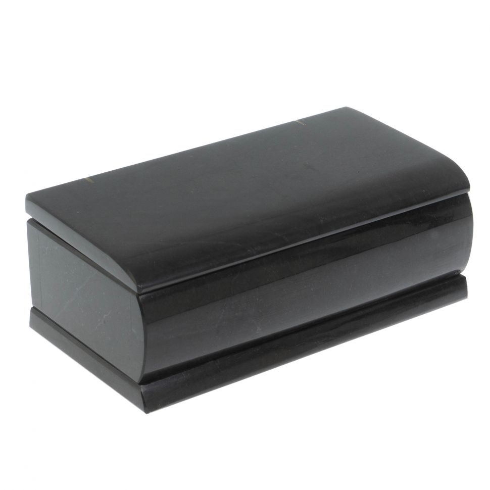 Шкатулка "Купюра" из черного змеевика 18х9х6,5 см фото 1 — 