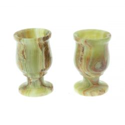 Набор рюмок 2 шт  из оникса в футляре 3,5х6 см (1,5х2,5) — 