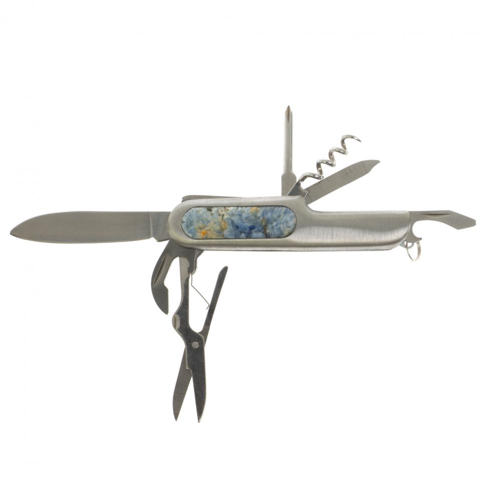 Нож мультитул складной 7 в 1 с камнем кианит фото 1 — 