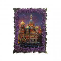 Магнит &quot;Храм Воскресения Христова&quot; на змеевике — 