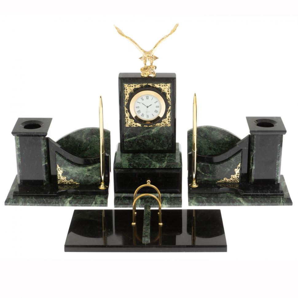 Письменный набор "Горный орел" шабровский змеевик фото 1 — 