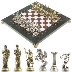 Шахматы &quot;Олимпийские игры&quot; доска 28х28 см лемезит мрамор — 