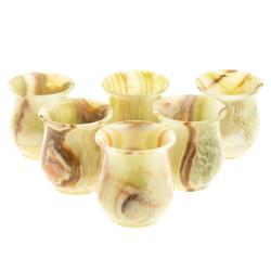 Набор стаканов из оникса в футляре 6,1х7 см (2,5х3) 110 мл 6 шт — 