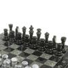 Шахматы с гравировкой "Турнирные" доска 36х36 см змеевик мрамор фото 4 — 