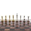 Шахматы из камня "Стаунтон" доска 40х40 см лемезит фигуры металл фото 5 — 