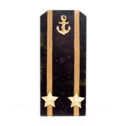 Сувенир &quot;Погон Подполковник ВМФ&quot; камень змеевик — 