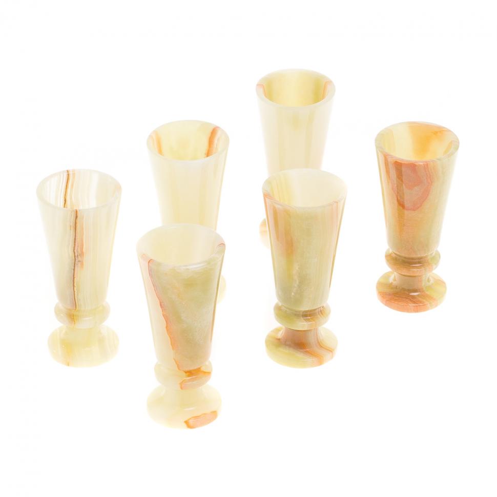 Рюмки из оникса "Конус" набор 6 шт 20 мл 3,5х8 см в коробке (1,5х3) фото 1 — 