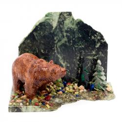 Сувенир &quot;Медведь&quot; змеевик — 