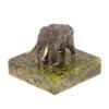 Статуэтка из бронзы "Мамонт" на подставке из змеевика фото 2 — 