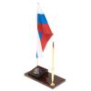 Флаг России с гербом РФ ручкой из коричневого обсидиана фото 3 — 