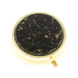 Таблетница на 3 отсека камень мусковит цвет золото — 