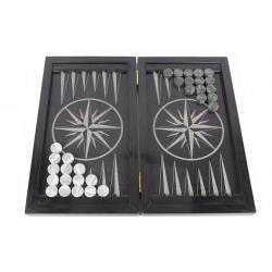 Подарочные нарды &quot;Роза ветров/Герб&quot; из камня гранит — 