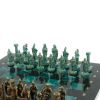 Шахматы "Александр Макендонский" фигуры бронза / патина 36х36х см змеевик фото 4 — 