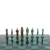 Шахматы "Александр Макендонский" фигуры бронза / патина 36х36х см змеевик фото 5 — 