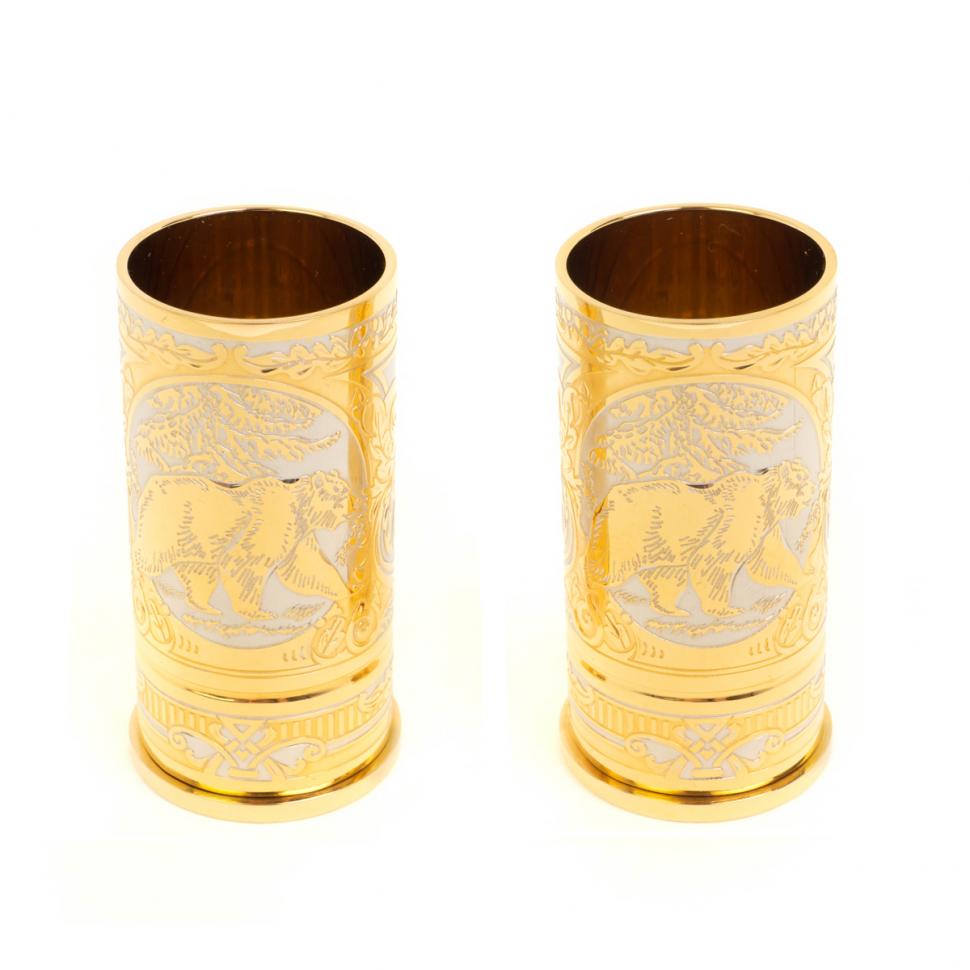 Набор из двух стопок "Медведь" 40 мл Златоуст фото 1 — 