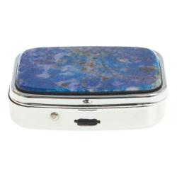 Таблетница на 2 отделения лазурит иркутский цвет серебро — 