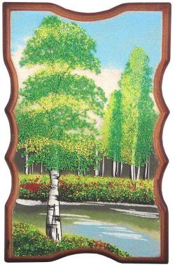 Панно прямоугольное &quot;Лето&quot; 18х12 см каменная крошка — 